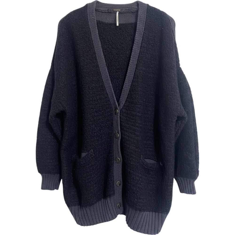Free People Cardigan Sweater Womens Medium Oversized Wool Alpaca Boho Cozy